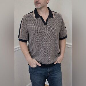 Stylish Black and Tan Polo Shirt